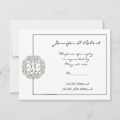 Celtic Tree of Life Response Card Custom Invites