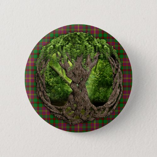 Celtic Tree Of Life Tartan Of The Celts Pinback Button