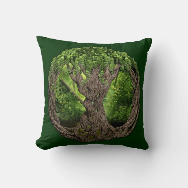 Celtic Tree Of Life Throw Pillow (Front)