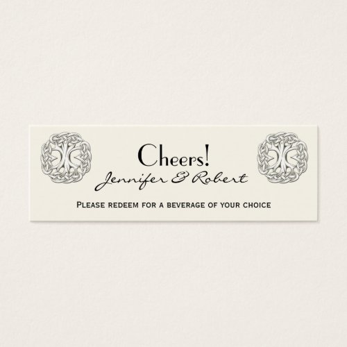 Celtic Tree of Life Wedding Drink Tickets Business Cards