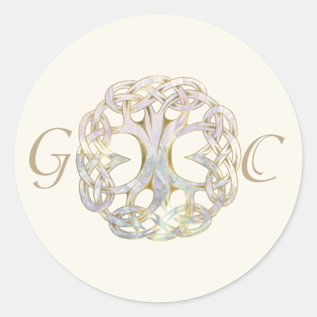 Celtic Tree of Life Wedding Envelope Seal (Front)