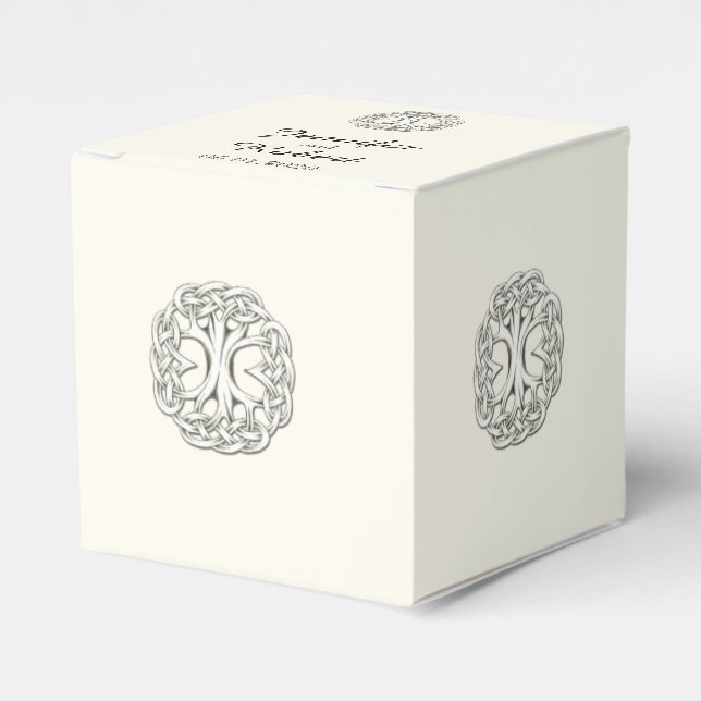 Celtic Tree of Life Wedding Favor Box (Front Side)