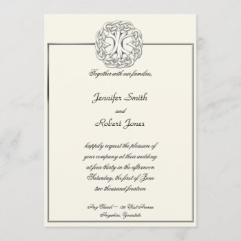 Celtic Tree Of Life Wedding Invitation by NoteableExpressions at Zazzle