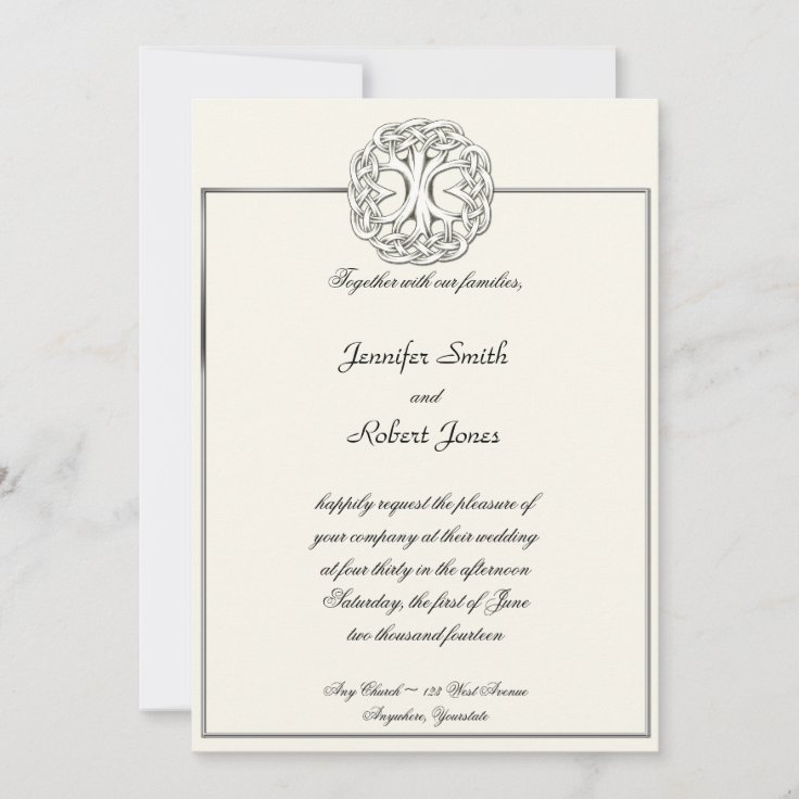 Celtic Tree of Life Wedding Invitation | Zazzle