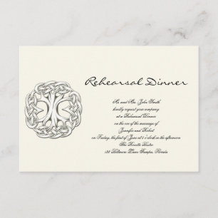 Celtic Tree of Life Wedding Rehearsal Invitation