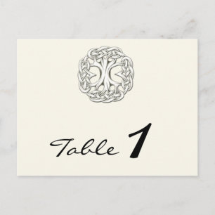 Celtic Tree of Life Wedding Table Number