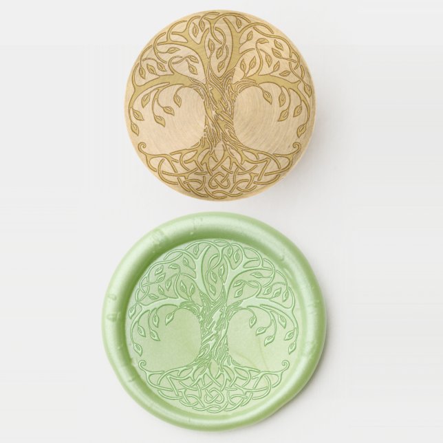 celtic tree wax seal stamp (Stamped)