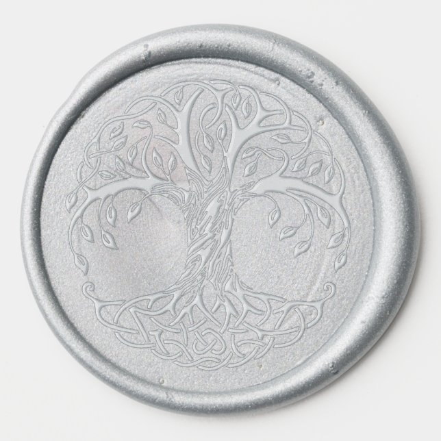 celtic tree wax seal stickers (Front)