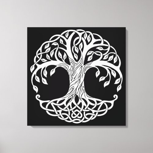 celtic tree wrapped canvas