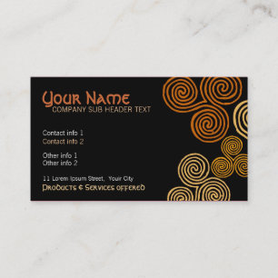 Celtic Tribal Curl Swirl Business Card
