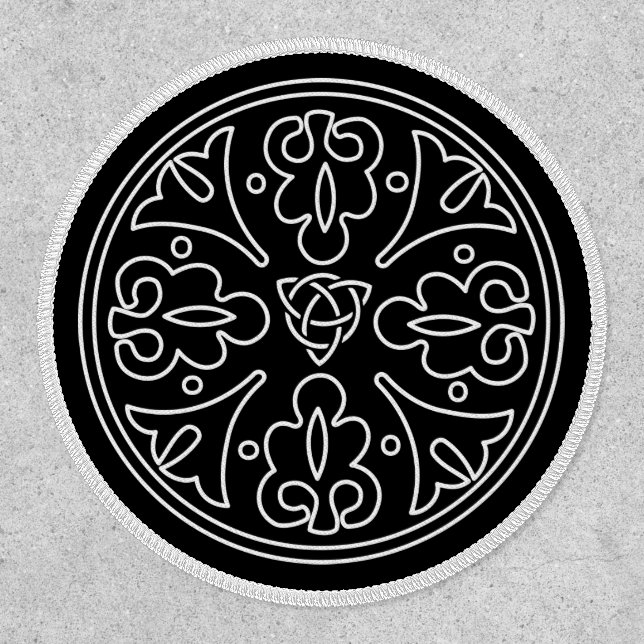 Celtic Tribal Viking Abstract Round Ornament Patch (Front)