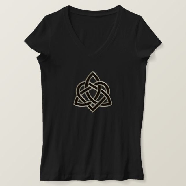 Celtic Trinity Heart Knot T=Shirt T-Shirt (Design Front)
