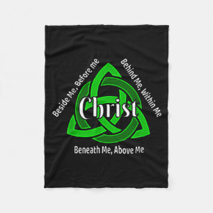Celtic Trinity Kno St Patricks Prayer Christian  Fleece Blanket