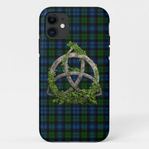 Celtic Trinity Knot And Campbell Military Tartan iPhone 11 Case