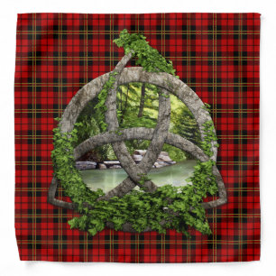 Celtic Trinity Knot And Clan Brodie Tartan Bandana