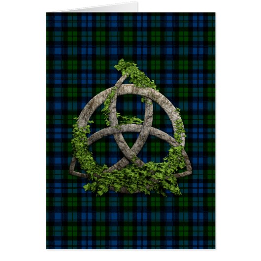 Celtic Trinity Knot And Clan Campbell Tartan Cards (Front)