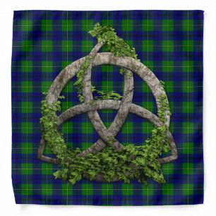 Celtic Trinity Knot And Clan Johnston Tartan Bandana