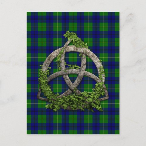 Celtic Trinity Knot And Clan Johnston Tartan Postcard