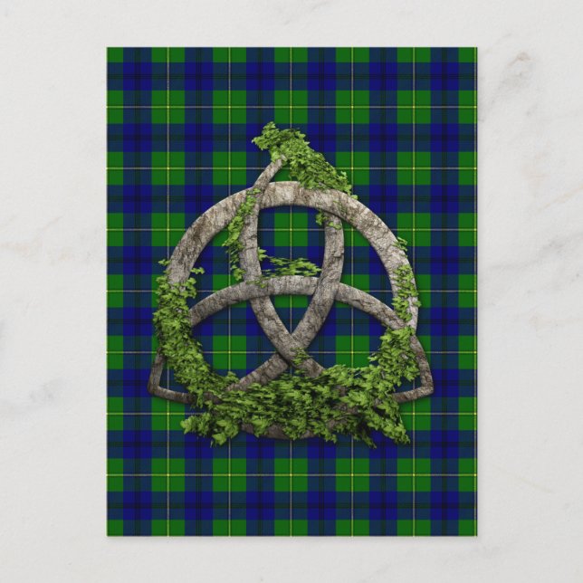 Celtic Trinity Knot And Clan Johnston Tartan Postcard (Front)