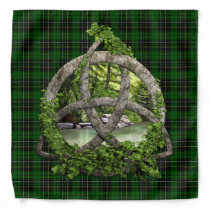 Celtic Trinity Knot And Clan MacAlpine Tartan Bandana
