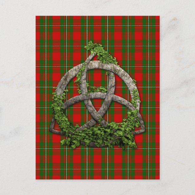 Celtic Trinity Knot And Clan MacGregor Tartan Postcard (Front)