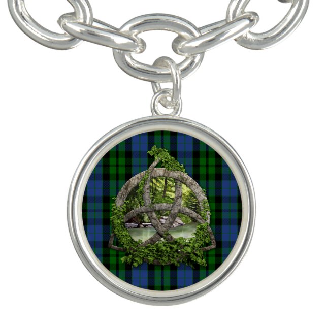 Celtic Trinity Knot And Clan MacKay Tartan Bracelet (Design)