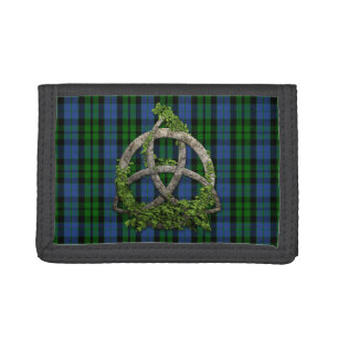 Celtic Trinity Knot And Clan MacKay Tartan Tri-fold Wallet