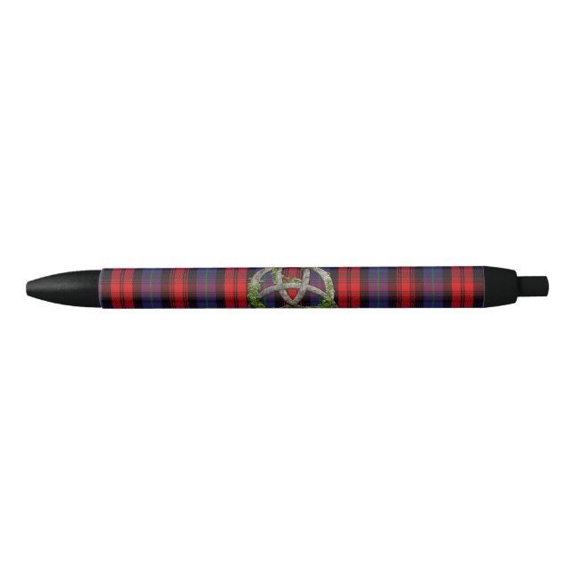 Celtic Trinity Knot And Clan MacLachlan Tartan Pen (Front)