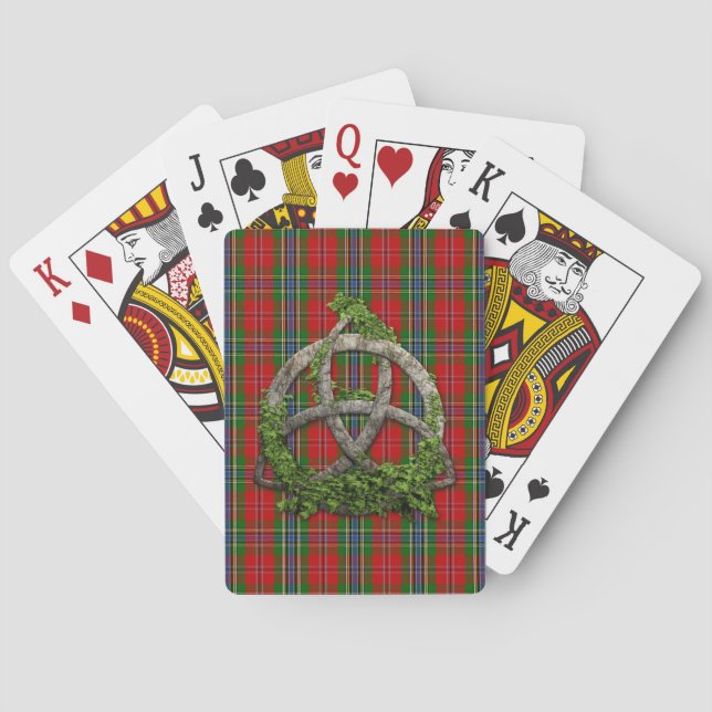 Celtic Trinity Knot And Clan MacLean Of Duart Poker Cards (Back)