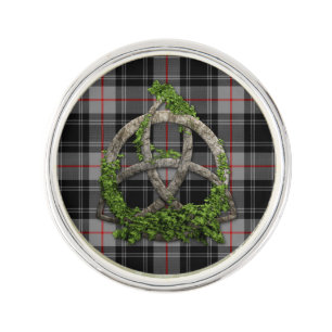 Celtic Trinity Knot And Clan Moffat Tartan Pin