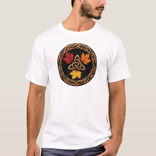 Celtic Trinity Knot Autumn Leaves