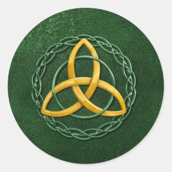 Celtic Trinity Knot Classic Round Sticker by packratgraphics at Zazzle