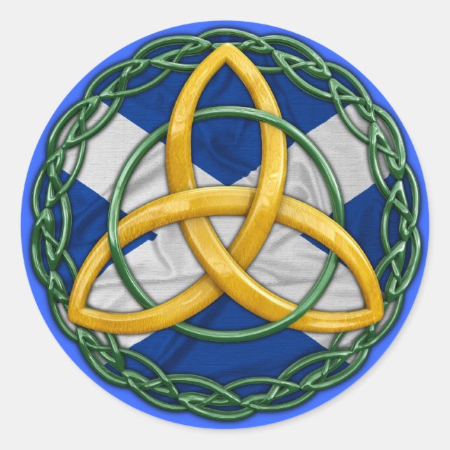 Celtic Trinity Knot Classic Round Sticker (Front)