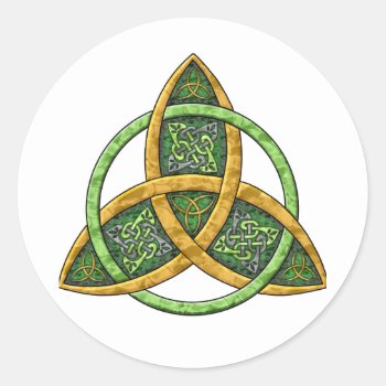 Celtic Trinity Knot Classic Round Sticker by foxvox at Zazzle