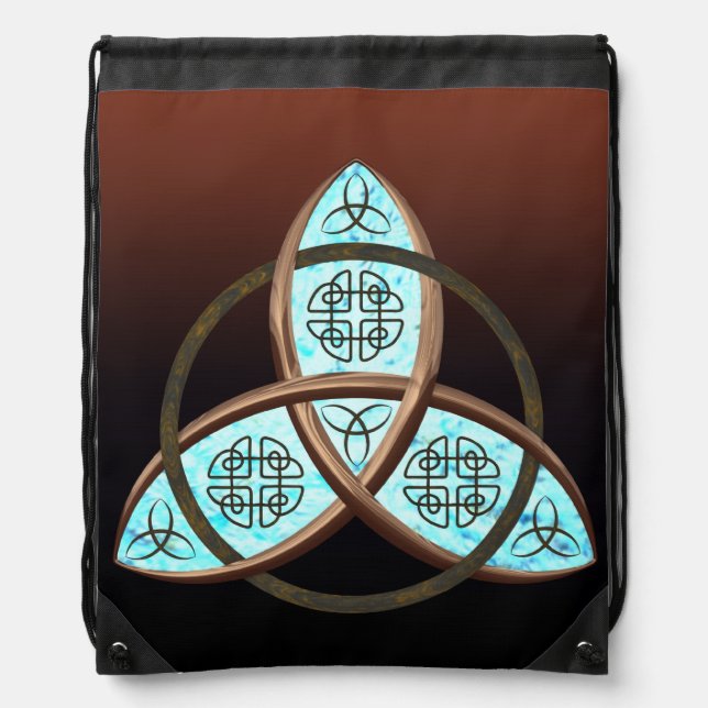 Celtic Trinity Knot Drawstring Bag (Front)