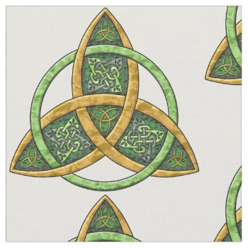 Celtic Trinity Knot Fabric by foxvox at Zazzle