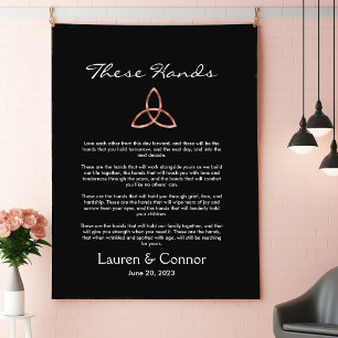 Celtic Trinity Knot Irish Wedding Vows Handfasting Tapestry