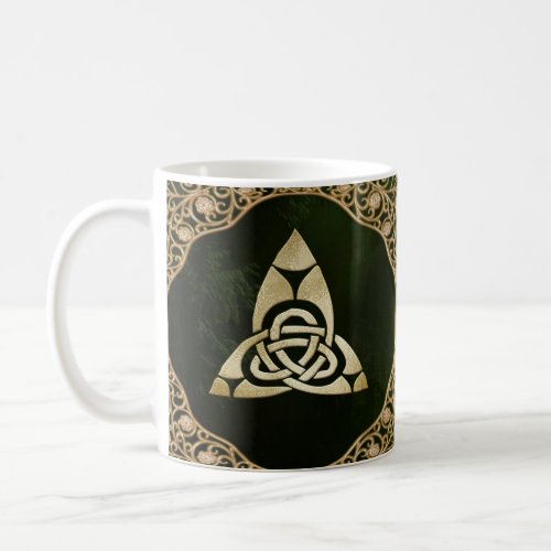 Celtic Trinity Knot on Forest Shadows  Coffee Mug