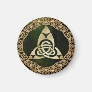 Celtic Trinity Knot on Forest Shadows  Magnet