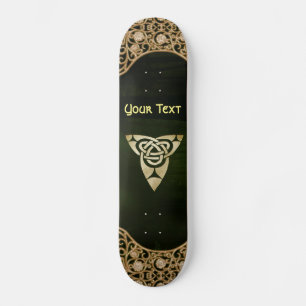 Celtic Trinity Knot on Forest Shadows Skateboard