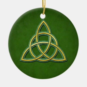 Celtic Trinity Knot or Triquetra Ceramic Ornament