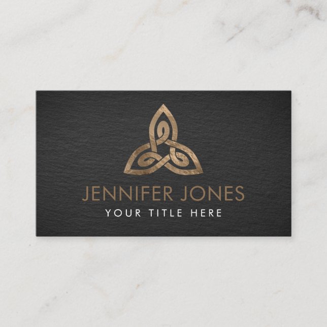 Celtic Trinity Knot Ornament Business Card (Front)