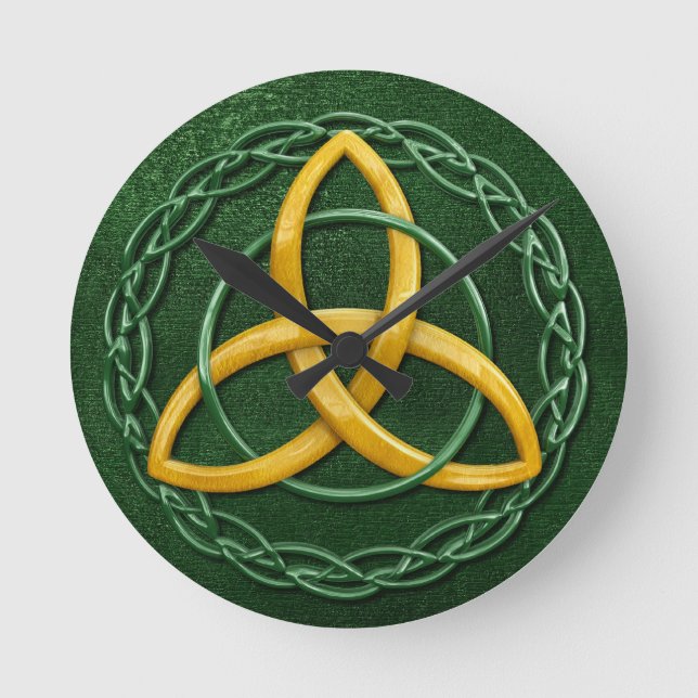 Celtic Trinity Knot Round Clock (Front)
