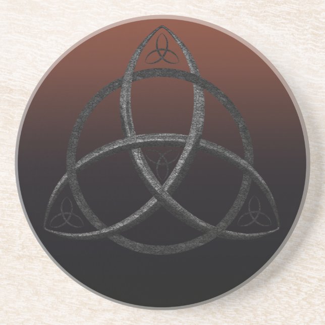 Celtic Trinity Knot Sandstone Coaster (Front)