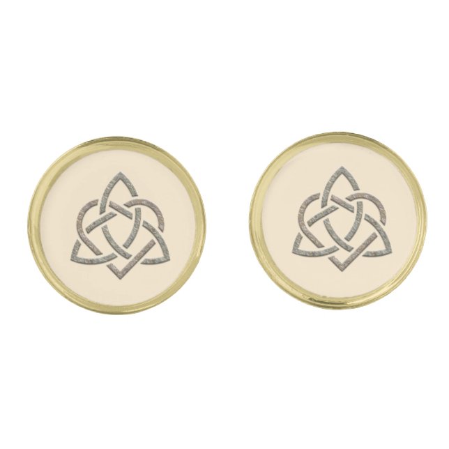 Celtic Trinity Knot Symbol Cufflinks (Front)