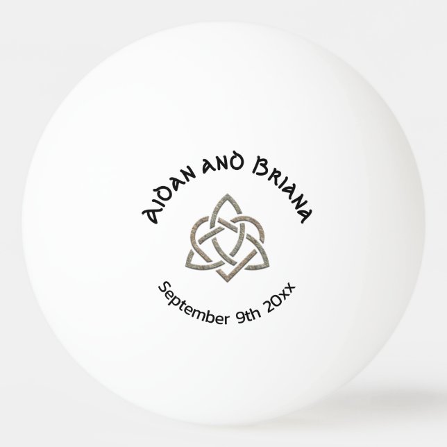 Celtic Trinity Knot Symbol Ping Pong Ball (Front)