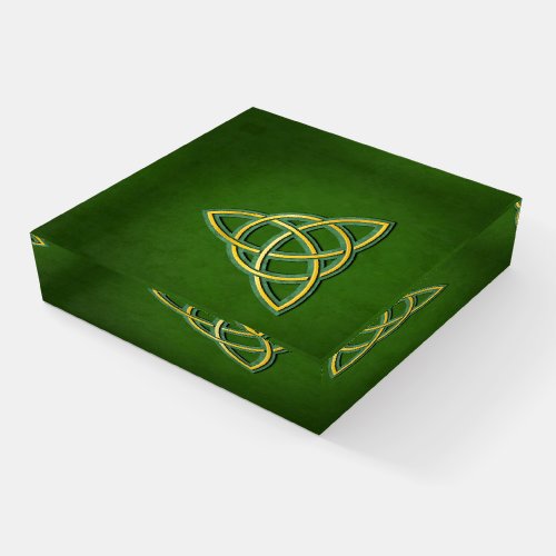 Celtic Trinity Knot Triquetra Paperweight