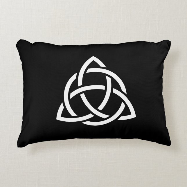 Celtic Trinity Knot Triquetra Symbol Accent Pillow (Front)