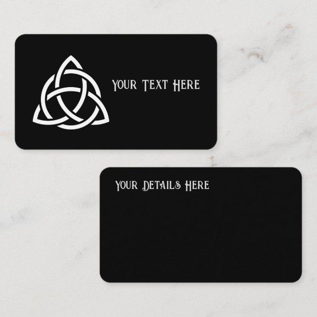 Celtic Trinity Knot Triquetra Symbol Business Card (Front/Back)