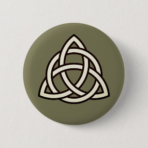 Celtic Trinity Knot Triquetra Symbol Button